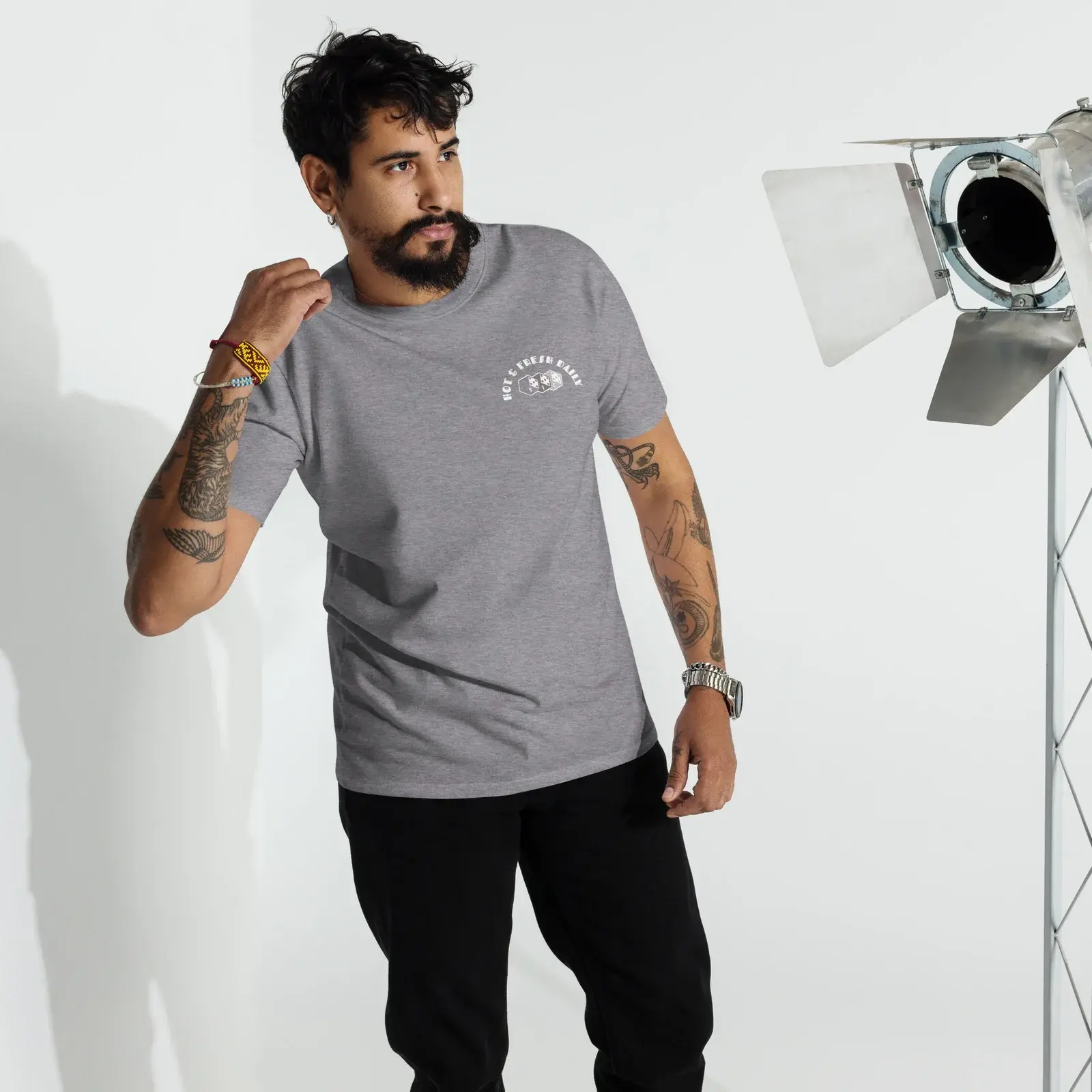 Hot & Fresh Men’s premium heavyweight tee